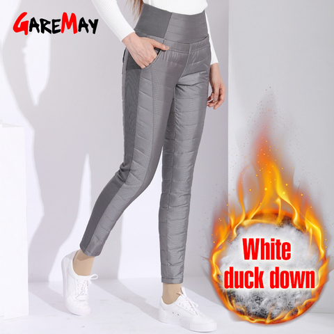 Garemay-Pantalones cálidos clásicos para mujer, pantalón de talla grande, clásico, de cintura alta, color negro, para Otoño e Invierno ► Foto 1/6