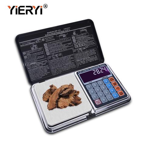 Yieryi-báscula Digital multifunción 6 en 1, electrónica, 100g/200g/300g/500g/1000g, con diseño de calculadora de Palma ► Foto 1/6