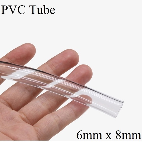 Tubo de PVC transparente suave anticongelante para tuberías, manguera de aceite para riego de jardín y plantas, 1M, 6mm x 8mm ► Foto 1/6