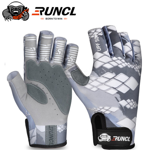 RUNCL-guantes de Pesca con FPS para hombre, ropa respirable para deportes al aire libre, ropa de Pesca de carpa ► Foto 1/6