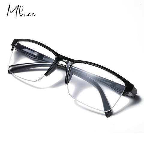 Nuevo Vintage hombres mujeres Semi-dioptrías gafas de lectura hipermetropía hombres gafas Unisex marco medio de gafas de + 1,0 a + 4,0 ► Foto 1/6