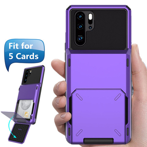 Funda para Huawei P40 P40 Pro P20 Pro Lite, carcasa con ranuras para tarjetas, carcasa protectora de negocios para Huawei P30 P30pro, 2022 ► Foto 1/6