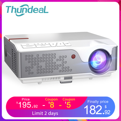 ThundeaL Full HD 1080P TD96 Android WiFi Mini Proyector portátil de LED nativa de 1920x1080P 3D Cine en Casa Compatible con PS4 PC a través de HDMI VGA AV y USB ► Foto 1/6