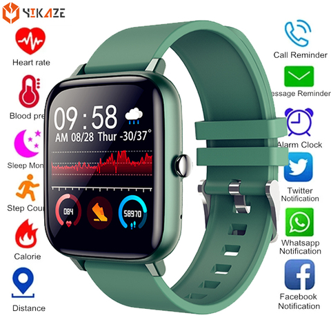 2022 reloj inteligente mujeres hombres rastreador deportivo de ritmo cardíaco reloj de pulsera Bluetooth llamada deporte impermeable Smartwatch para Android IOS ► Foto 1/6