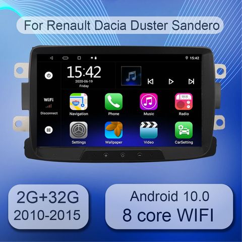 Radio con GPS para coche, navegador con Android 10, 8 pulgadas, canbus, mapa, para Renault, LOGAN, dacia,Duster,Kaptur ► Foto 1/6