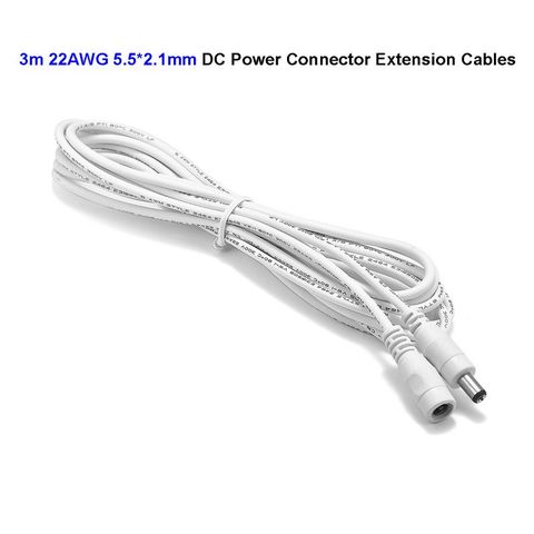 Cable de extensión de alimentación de 2m, 3m, 5,5x2,1mm, adaptador de toma de CC de 12V, cables eléctricos para cámara CCTV, Panel Solar de tira LED 5050 ► Foto 1/1