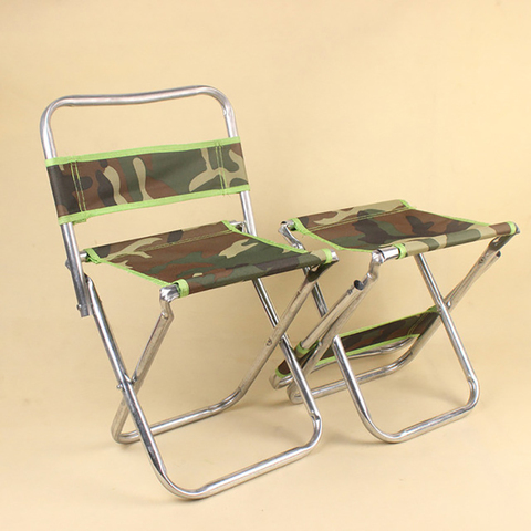 Camuflaje taburete plegable con respaldo x 46x29x29cm silla plegable liviana para adultos niños de interior al aire libre de pesca senderismo ► Foto 1/4