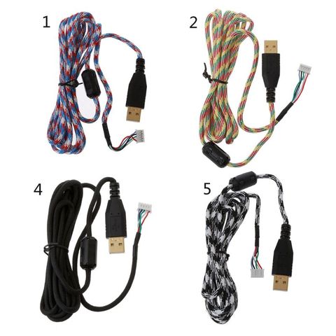 DIY paraguas Universal cuerda ratón Cables suave duradero ratón línea reemplazo ratón alambre ► Foto 1/6