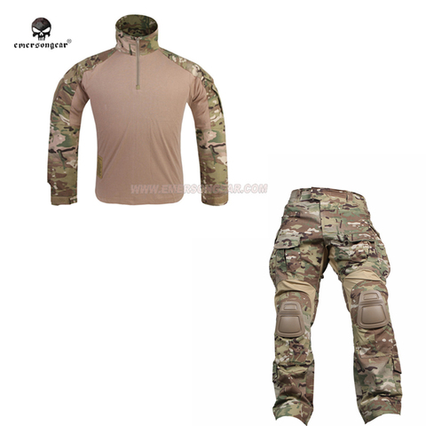 Emersongear G3 caza táctica de combate uniforme traje de camuflaje para hombre al aire libre camisa y pantalones militares de entrenamiento, de ejército pantalones de camisa ► Foto 1/6