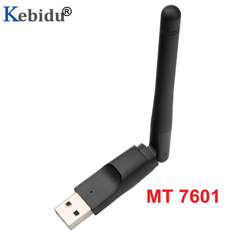 Kebidu Mini USB inalámbrico WiFi adaptador tarjeta de red LAN MT7601 150 Mbps 802.11n/g/b/tarjeta de red LAN Wifi Dongle para Set Top Box ► Foto 1/6