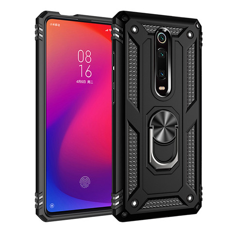 Para Xiaomi Mi9T Mi 9T Pro funda soporte de coche de lujo anillo magnético funda para Redmi K20 / K20 Pro suave funda de silicona ► Foto 1/6