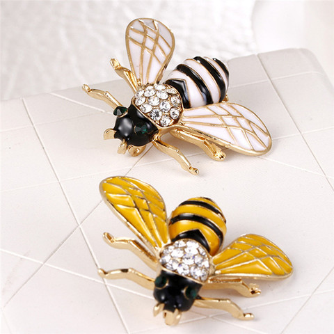 Broches de abeja esmaltados para mujer y hombre, Broches de insectos con mosca, vestido de pañuelo, decoraciones para Pin de solapa para traje, joyería ► Foto 1/6