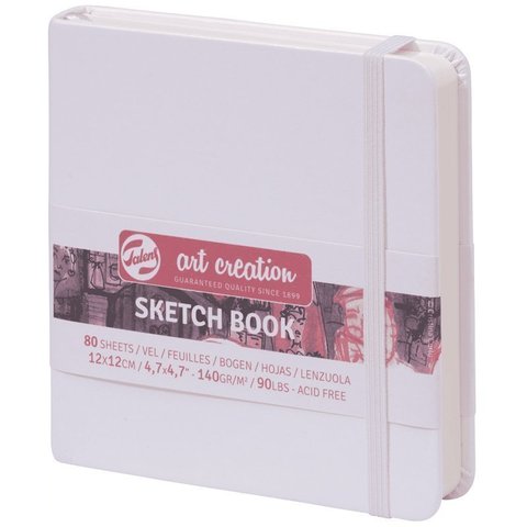 ¡Cuaderno 80L! 120x120mm, 7BC, creación de arte Blanco 