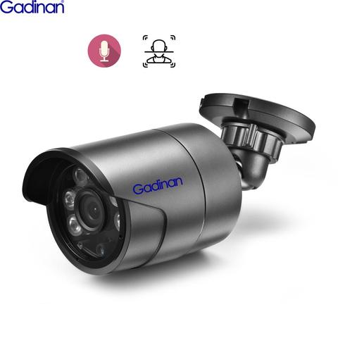 Gadinan H.265AI 5MP 1080P cara reconocimiento bala al aire libre impermeable de POE de vigilancia cámara IP para Kit de Casa de vídeo conjunto ► Foto 1/6
