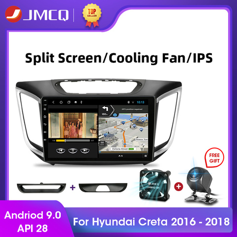 JMCQ Android 9,0 2 + 32G DSP Radio de coche Multimidia Video Player navegación GPS para hyundai Creta ix25 2016-2022 Rio 2din unidad de cabeza ► Foto 1/6