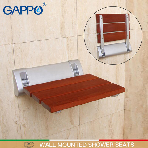 GAPPO-asiento de ducha montado en la pared para niños, Banco plegable, sillas de ducha plegables, taburete de ducha de baño, silla de baño ► Foto 1/6