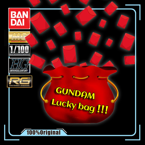 BANDAI Gundam suerte bolso de exceso de valor HG MG RG 1/144/100 Super valor de acción figuras de juguete para niños de regalo ► Foto 1/6