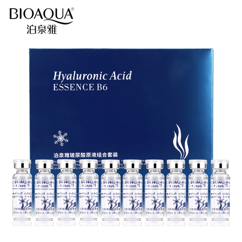 BIOAQUA 10 unids/lote de vitamina hidratante suero de ácido hialurónico cuidado Facial de la piel antiarrugas antiedad colágeno esencia líquido ► Foto 1/6