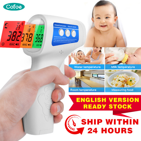 Cofoe-termómetro Digital multifunción para bebés, medidor de temperatura corporal infrarrojo para adultos y niños, sin contacto para la frente ► Foto 1/6