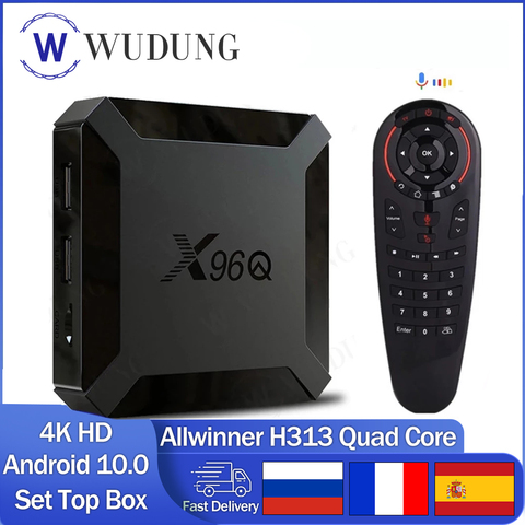 X96Q Tv Box Android 10,0 Allwinner H313 Quad Core 2Gb 16Gb Set Top Box 4K 2,4G Wifi de alta calidad reproductor de medios PK X96 Mini ► Foto 1/5