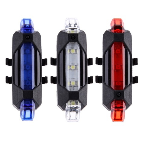 Luz de la bicicleta de luz trasera LED estilo USB recargable o estilo de la batería bicicleta ciclismo Luz Portátil ► Foto 1/6