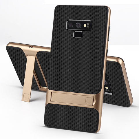 Funda de silicona con soporte para Samsung Galaxy Note 9 funda protectora 360 a prueba de golpes 3D híbrida PC Note9 Fundas Capa vivienda ► Foto 1/6