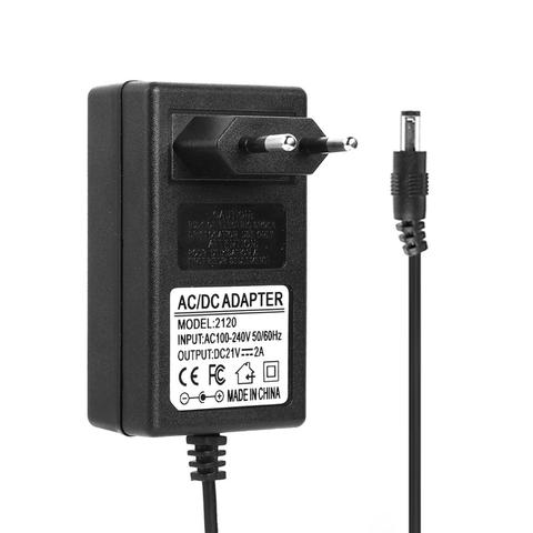 Cargador de batería de litio 18650, 21V, 2A, dc5.5 mm, cargador de enchufe/adaptador de corriente AC100-240V/50/60Hz 18490 14650, enchufes de carga de batería ► Foto 1/6