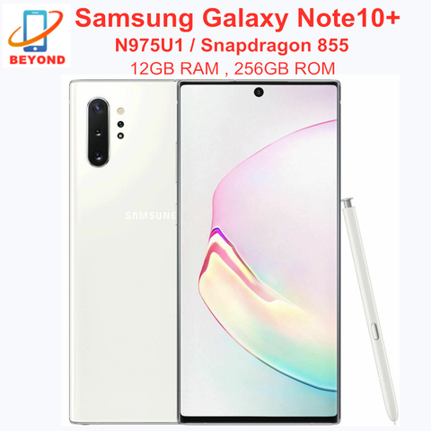 Samsung Galaxy Nota 10 Plus N975U1 Note10 + N975U 256GB ROM 12GB de RAM Octa Core 6,8 