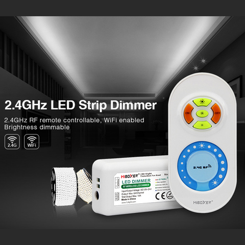 Regulador de intensidad de tira LED FUT021, 2,4 GHz, un solo color, DC12V-24V, 10A, RF, inteligente, tira LED de atenuación de brillo, control táctil ► Foto 1/6