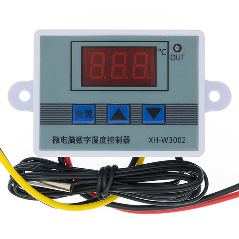 Controlador Digital de temperatura LED para incubadora, termostato con interruptor de calefacción de refrigeración, AC110-220V, W3002, W3230, XH-W3001 ► Foto 1/6