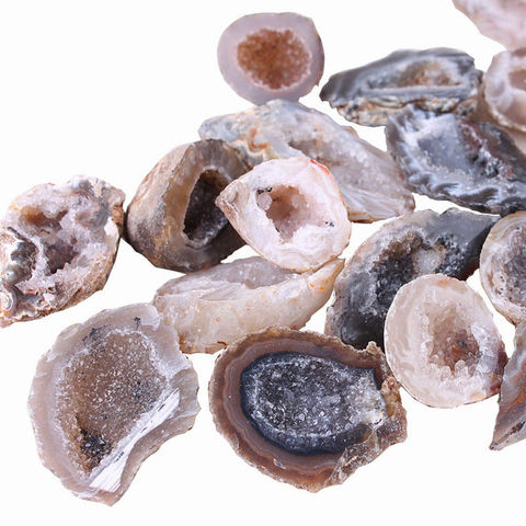 Cuentas de piedra Natural para hacer joyas para mujer, cuentas de calidad curativa, cristales naturales, forma de rebanada, colección de geodas ► Foto 1/6