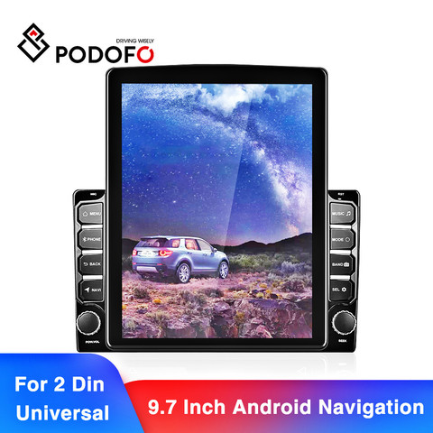 Podofo-REPRODUCTOR MP5 HD 2.5D para Radio de coche Android 2 Din, Radio Estéreo de 9,7 pulgadas, GPS Navi, Wifi, receptor FM, Universal ► Foto 1/6