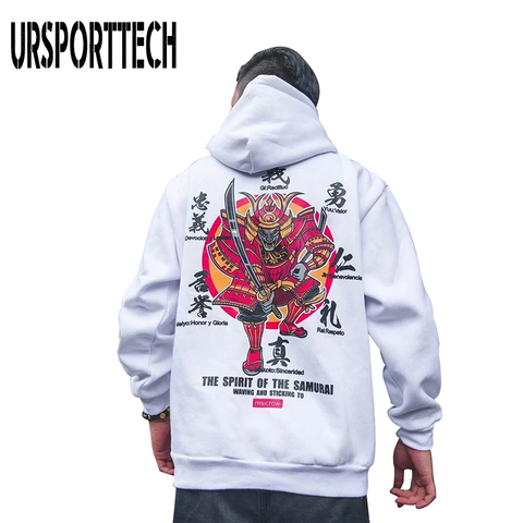 Sudadera con capucha de lana para hombre y mujer, ropa informal japonesa de gran tamaño con estampado de demonio, estilo Hip Hop, Harajuku ► Foto 1/6