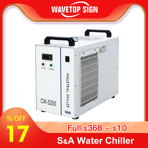 Enfriador de aire y agua industrial S & A CW5000 CW5200 CW5202 para máquina láser CO2, husillo CNC de refrigeración 80W 100W 130W 150W ► Foto 1/6