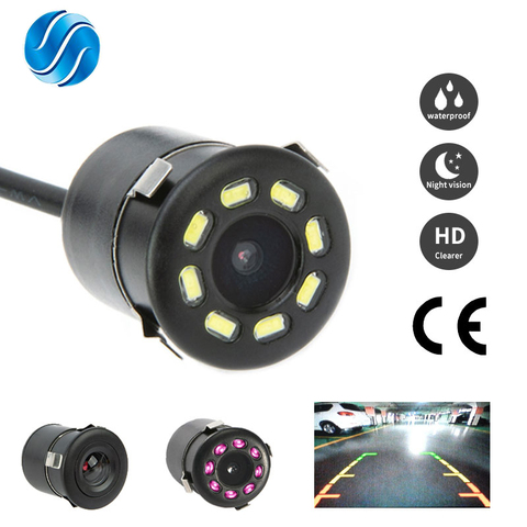 SINOVCLE-cámara de visión trasera infrarroja para coche, Kit de cámara HD impermeable con cableado de respaldo para vehículo, con y sin LED ► Foto 1/5