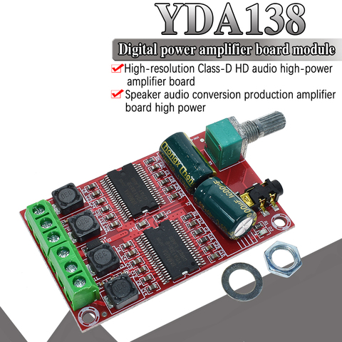 XH-M531 YDA138 20W x2 DC12-15V para Yamaha Digital Amplifier Board Stereo HIFI Class D Placa de amplificador de Audio YDA138-E ► Foto 1/6