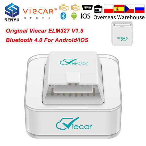 Original Viecar ELM 327 V1.5 Bluetooth 4,0 ELM327 OBD2 escáner PIC18F25K80 para Android/IOS OBD OBD2 de diagnóstico del coche Auto herramienta ► Foto 1/6