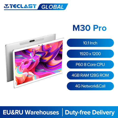 Teclast M30 Pro 10,1 pulgadas Tablet 8 Core 4G llamada Android 10,0 Phablet 1920x1200 IPS 4GB RAM 128GB ROM tabletas PC Dual Wifi GPS ► Foto 1/6