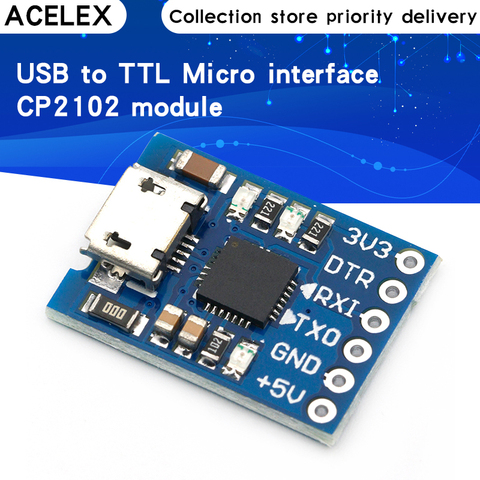 CJMCU CP2102 MICRO USB a UART módulo TTL 6Pin convertidor serie UART STC reemplazar FT232 nuevo para arduino ► Foto 1/6
