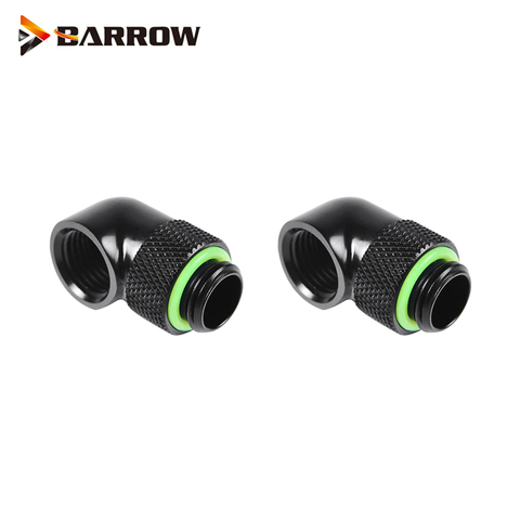 2 uds. Barrow G1/4 ''90 grados rotativo accesorios de refrigeración por agua de la computadora codo del Kit, negro blanco plata, TWT90-V2.5 ► Foto 1/6