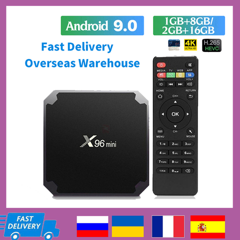 X96 mini Android 9,0 TV Box Amlogic S905W 2,4 Ghz Wifi 4K media player Google Play 2GB 16GB X96mini 1080P Youtube Dispositivo de TV inteligente ► Foto 1/5