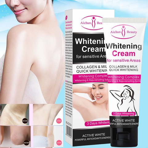 Aichun beauty Crema para blanquear las axilas Cuerpo crema para blanquear las axilas piernas y rodillas partes privadas blanqueamiento de la piel coreano cuidado de la piel ► Foto 1/6