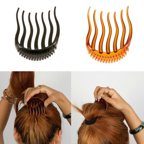 Pinza de peinado para mujer, palo esponjoso para moño, herramienta trenzada, soporte para Coleta, peines para el pelo, accesorios para el cabello ► Foto 1/6