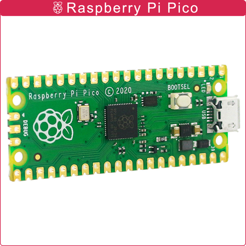 Raspberry Pi-placa Raspberry Pi Pico RP2040, doble núcleo, 264KB, ARM, microordenadores de baja potencia, Cortex-M0 de alto rendimiento + procesador ► Foto 1/1