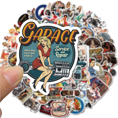 50/100 Uds Europa y América chica Retro pin up chica etiqueta Decoración Adhesivo de papelería de tu álbum de recortes diario etiqueta engomada ► Foto 1/1