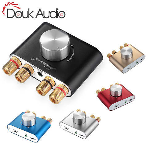 Douk audio Hi-Fi Bluetooth 5,0 amplificador Digital estéreo 2,0 Ch Mini TPA3116 amplificador de alta potencia receptor de Audio inalámbrico DC12V ► Foto 1/6
