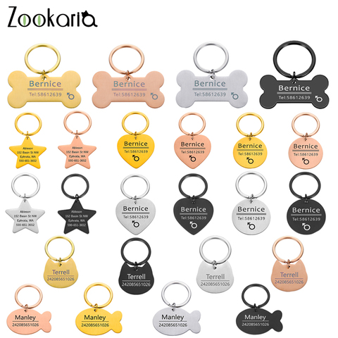 Personalizado grabado gato perro Pet ID Tag perro Anti-perdido Collar de Nombre de mascota Collar para cachorro, Gato Collar de perro accesorios para ► Foto 1/6