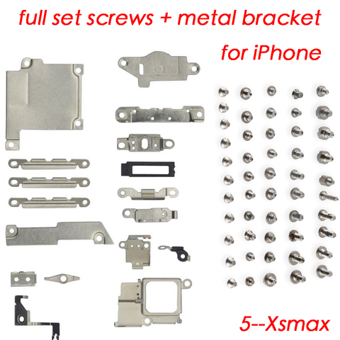 Juego completo de piezas de soporte interno de Metal pequeño + tornillos para iPhone 5, 5C, 5S, 6, 6P, 6s, 6splus, 7, 7Plus, 8 Plus, X, XR, XS, MAX ► Foto 1/6