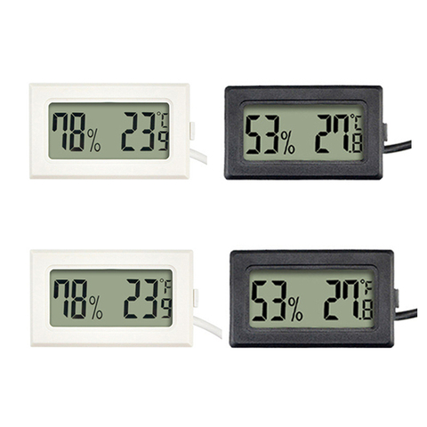 Minitermómetro digital LCD para interiores, sensor de temperatura con higrómetro, utilizado para caja de mascotas, 1 ud. ► Foto 1/6