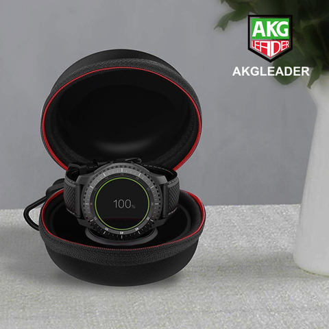 Funda protectora dura para Samsung Galaxy Watch, funda protectora para Samsung Galaxy Watch de 46mm y 42mm Gear S3 con soporte para cargador portátil, estuche de viaje con cremallera ► Foto 1/6